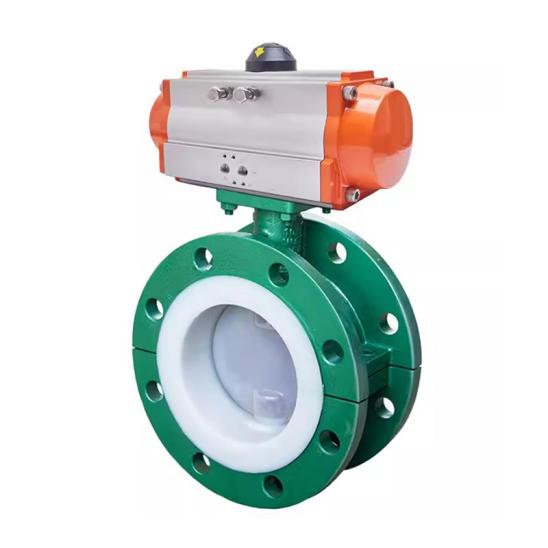 氣動(dòng)襯氟耐腐蝕法蘭蝶閥